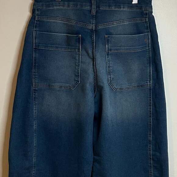 The Kenna Mid-Rise Heritage Barrel Jeans by Pilcro: Denim Vtg Blue Wash Sz 30 - Picture 8 of 12
